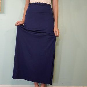 Navy Blue Maxi Skirt